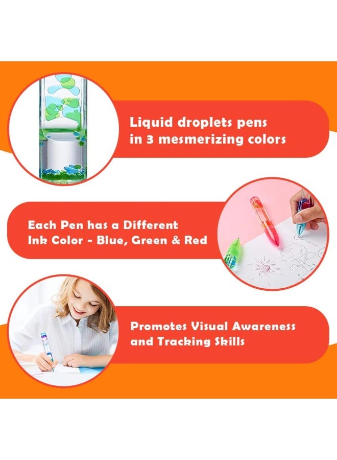 abley's Liquid Motion Sensory Pen, Therapeutic Tool for Autism, Visual Stimulation Fidget Toy with Floating Bubbles (Set of 1) - Image 2